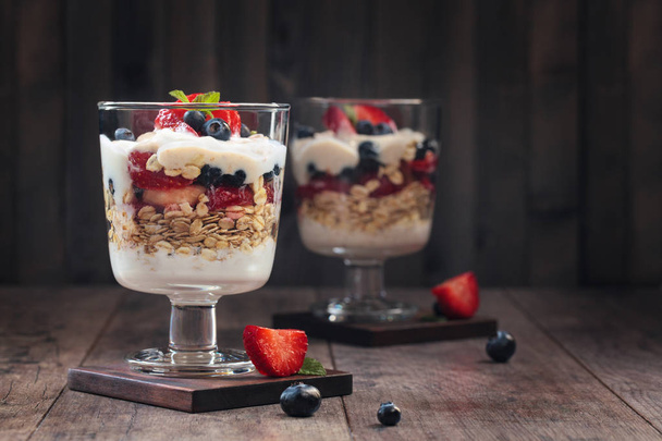 Healthy yogurt parfait. - Photo, Image