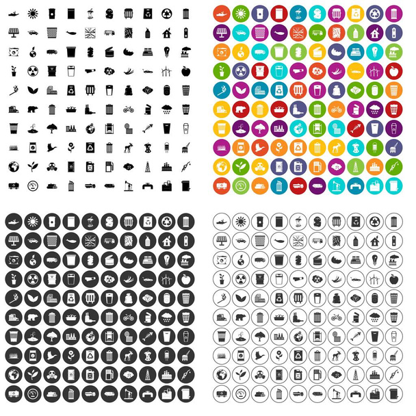 100 icone di ecologia impostato variante vettoriale
 - Vettoriali, immagini