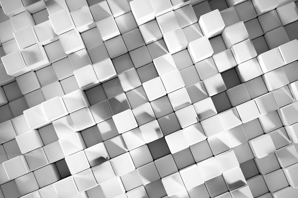 Arrière-plan de rendu 3D avec cubes blancs
 - Photo, image