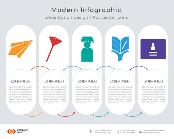 Papír sík infographics design - Vektor, kép