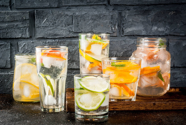 Set of various citrus drinks - Photo, Image