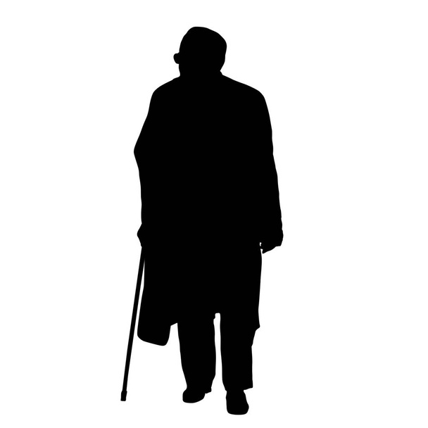 Old man silhouette - Vector, Image