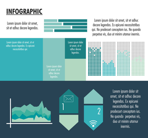 Infographic with statistics design - Вектор, зображення