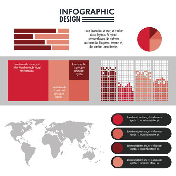 Infographic with statistics design - Vecteur, image