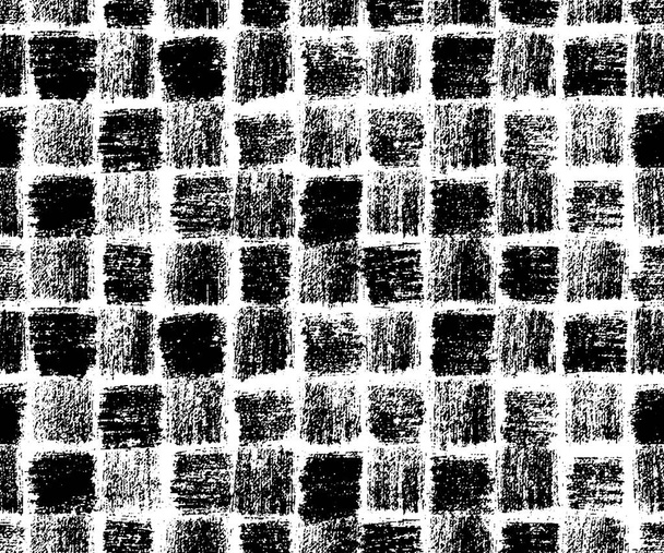 Vector naadloze patroon met lijnen. Monochromatisch artistieke achtergrond. Herhaalbare patroon met de hand getekende effecten. - Vector, afbeelding