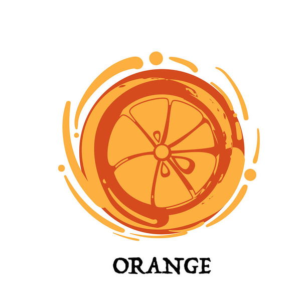 fruit orange graphic element design key visual icon symbol - Vector, imagen