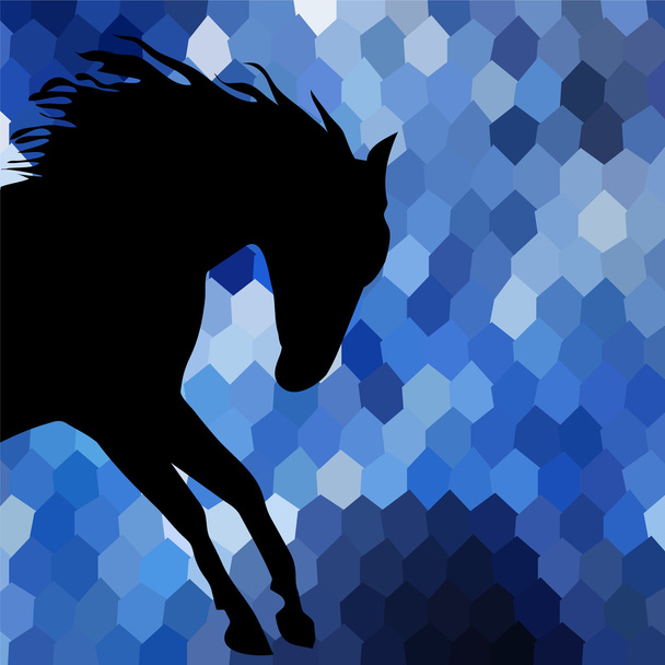 koně jemné vektorové siluetu barva - Vektor, obrázek
