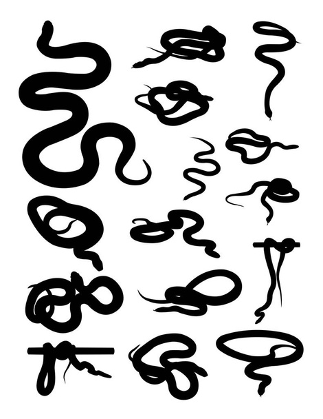 Snake silhouette. Good use for symbol, logo, web icon, mascot, sign, or any design you want. - Vector, Image