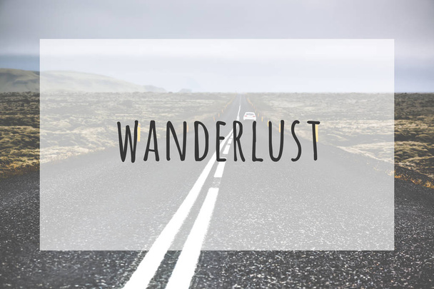 Wanderlust inspirujący cytat typograficzne - Zdjęcie, obraz