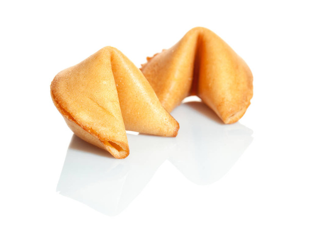 Chinese fortune cookies isolated on white background - Foto, Imagem