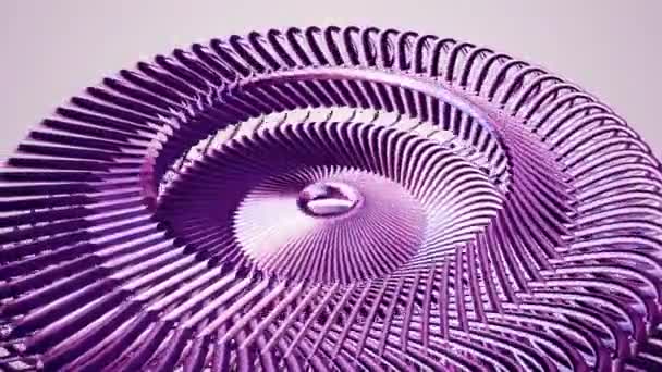 Přesunutí, otočení fialové řetízku oční tekutina kruhy bezešvé smyčka animace 3d pohybu grafiku na pozadí nové kvality průmyslové techno stavební futuristické Super pěkné radostné video záznam - Záběry, video
