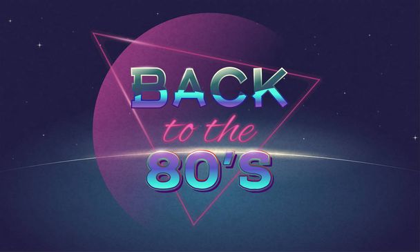 Back to 80's poster - Vetor, Imagem