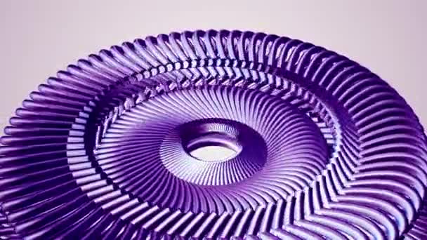 Fluide mouvement rotatif violet chaîne métallique cercles des yeux boucle sans couture animation 3d motion graphiques fond nouvelle qualité industriel techno construction futuriste cool agréable joyeuse vidéo
 - Séquence, vidéo