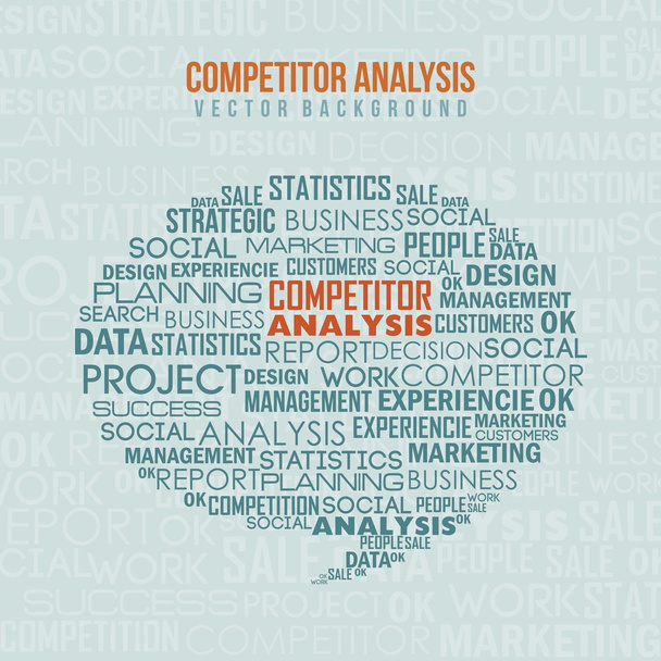 競合他社の分析 - ベクター画像