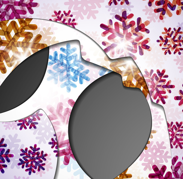 Layered abstract background with snowflakes image - Vetor, Imagem
