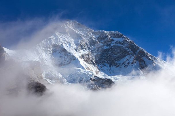 Mount Makalu with clouds, Nepal Himalayas - Fotografie, Obrázek