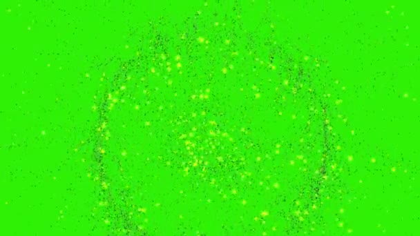 Partikel auf grünem Bildschirm - Filmmaterial, Video