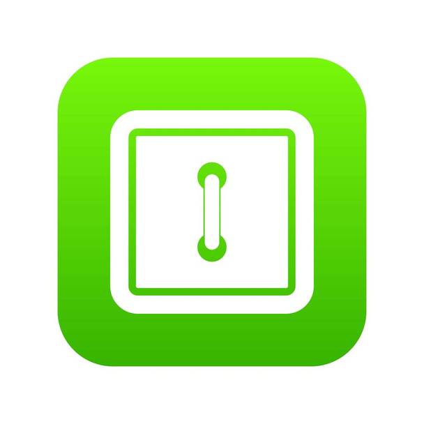 Sewn square button icon digital green - Vektori, kuva