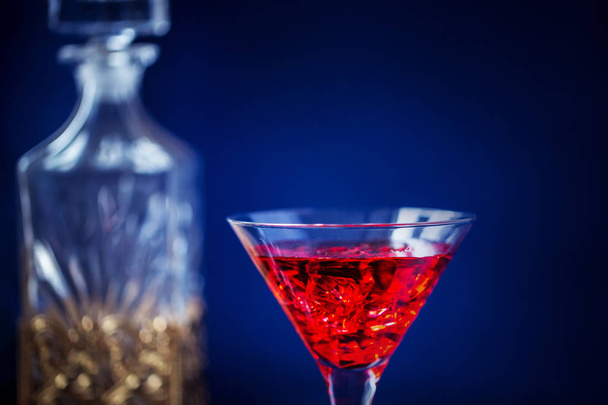 red cocktail for Valentines day - Foto, imagen