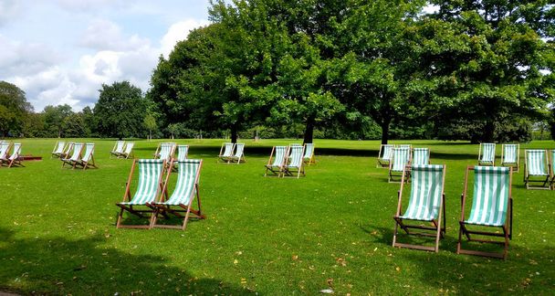 Lawn Chairs at Hyde Park - Photo, Image
