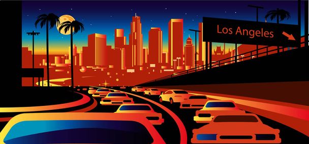 Los Angeles horizon vectoriel
 - Vecteur, image