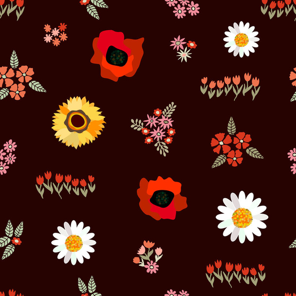 Summer floral carpet. - Vektor, Bild