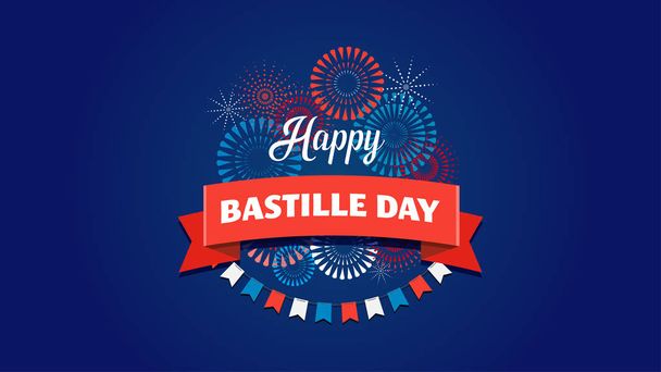 Happy Bastille Day, the French National Day poster and concept design - Vector, Image