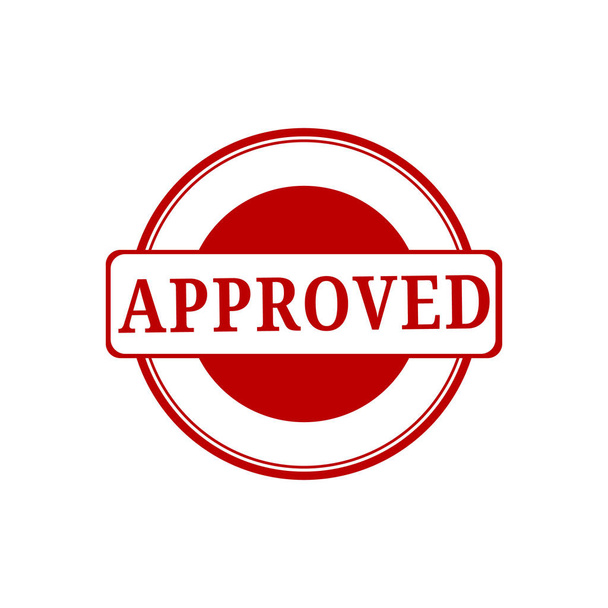 Approved. stamp. red round grunge approved sign. Grunged approve stamp - Vector, Image