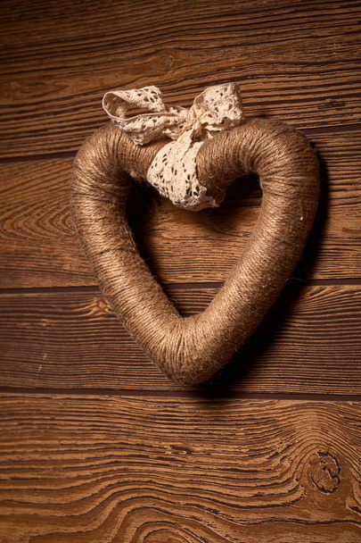 Amor. La cuerda se enrolla en una forma de corazón.Forma de corazón, Lasso, Cuerda, Signo, Símbolo
 - Foto, Imagen