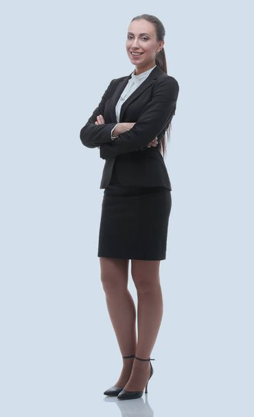 in full growth. confident female office Manager - Foto, afbeelding
