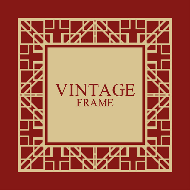 Art Deco frame border - Vector, Image