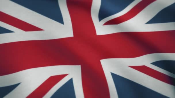 British UK Flag. National textured flag of the United Kingdom of Great Britain. Seamless Looping Animation - Footage, Video