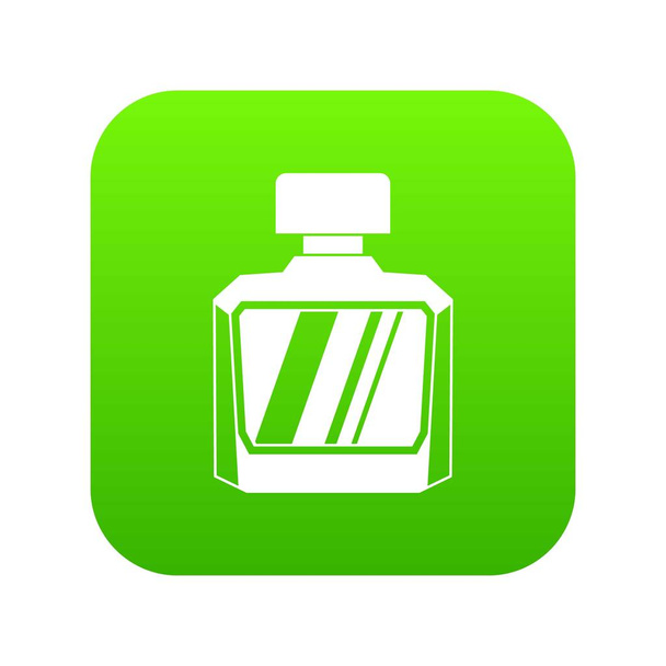 Jar of perfume icon digital green - Vektör, Görsel