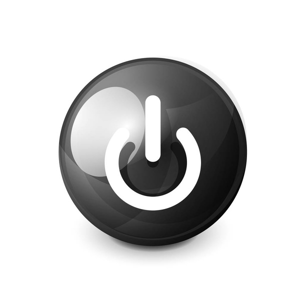Icono de botón de encendido, símbolo de inicio
 - Vector, imagen