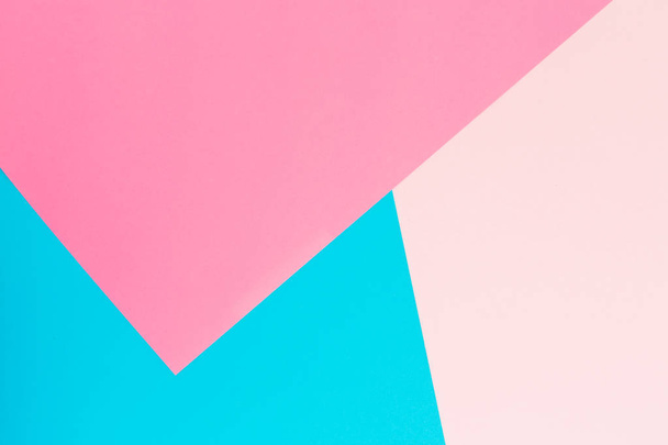 ピンクとブルーのパステル カラーの抽象的なミニマルな背景 - 写真・画像