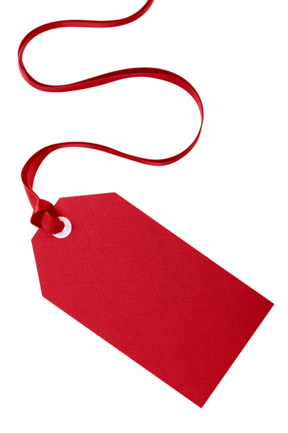 Piros ajándék vagy ár cédula - Fotó, kép