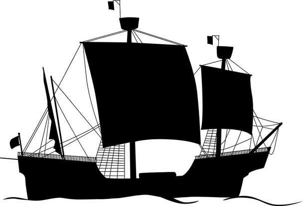Парусный корабль - Вектор,изображение