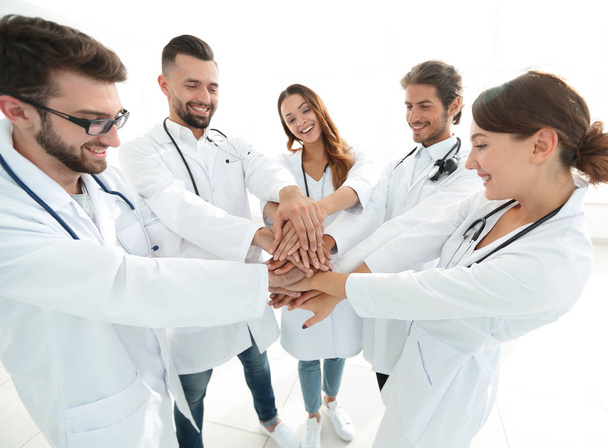 group of medical interns shows their unity - Φωτογραφία, εικόνα