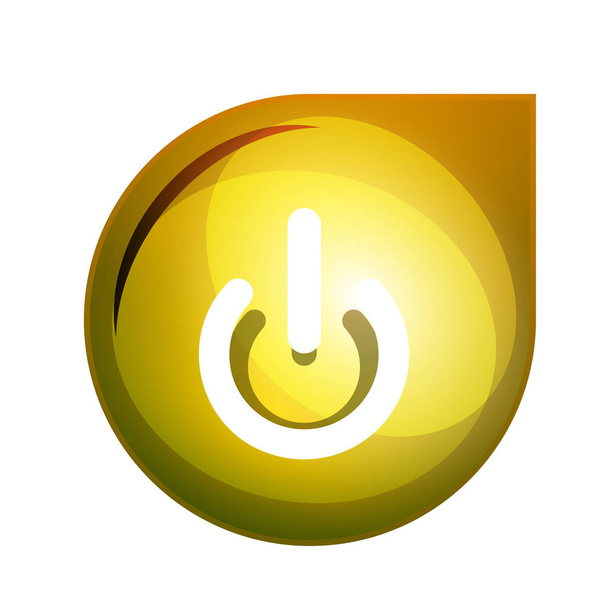 Icono de botón de encendido, símbolo de inicio
 - Vector, Imagen