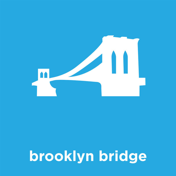 brooklyn silta kuvake eristetty sinisellä taustalla
 - Vektori, kuva