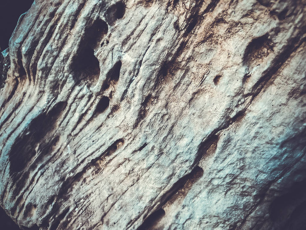 Close up of natural stone wall. Stone wall texture  - Photo, image