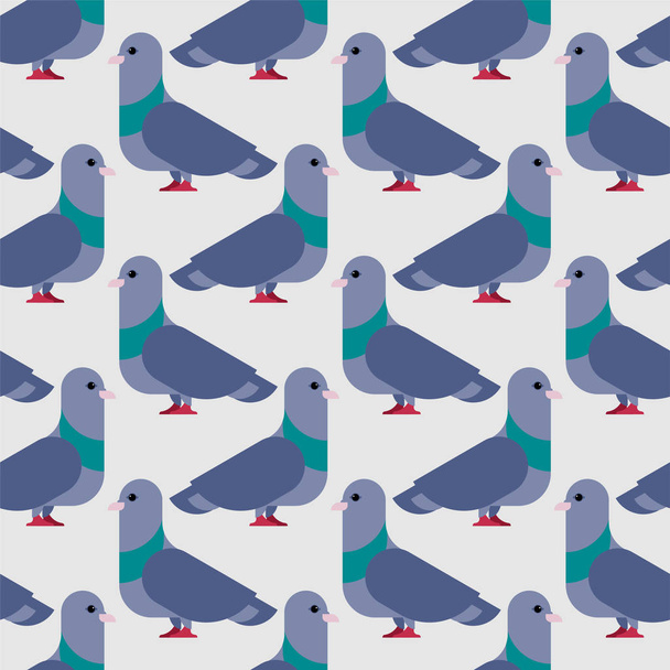 Pigeon seamless pattern. Dove background. Vector illustration - Vektor, obrázek