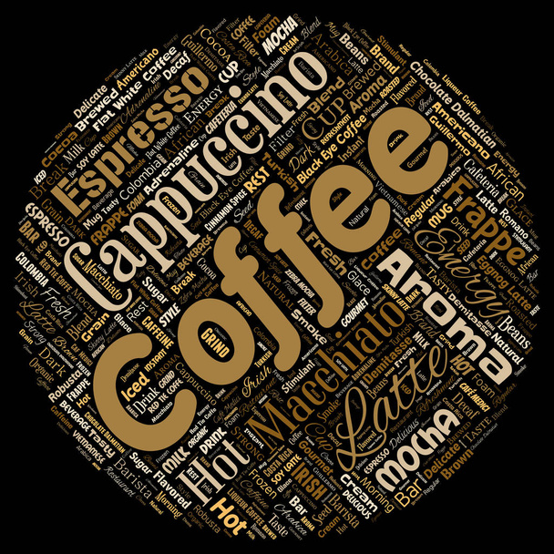 italské koncepční kreativní svěží ranní coffee break v kruhu  - Vektor, obrázek
