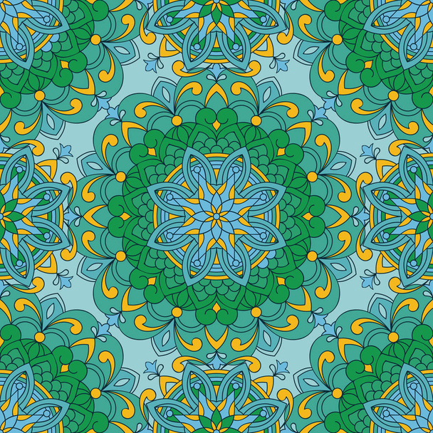 nahtloses Muster mit Kreisornament im orientalischen Stil - Vektor, Bild