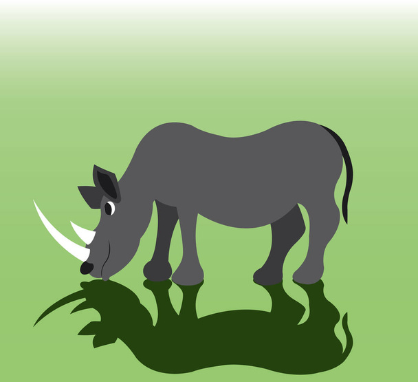 Le rhinocéros blanc
 - Vecteur, image