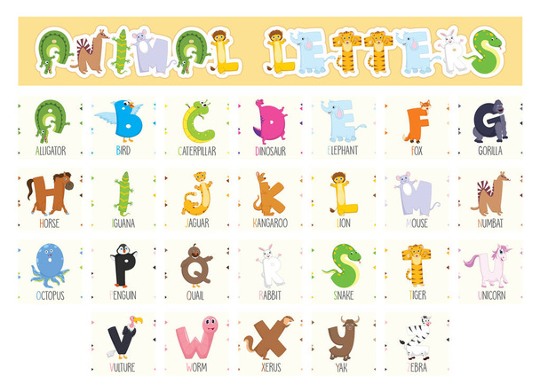ілюстровані літери тварин Вектор
 - Вектор, зображення