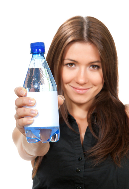 Woman showing drinking wate - Фото, изображение