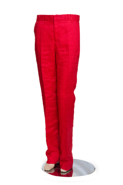 elszigetelt fehér piros nadrág - Fotó, kép