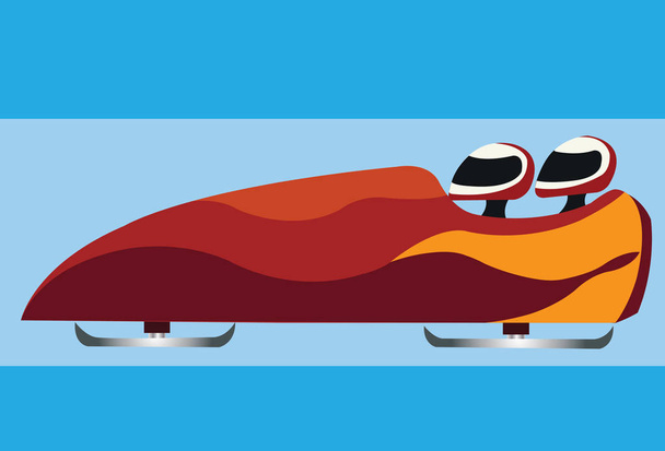 The Bobsleigh team - Vector, Image