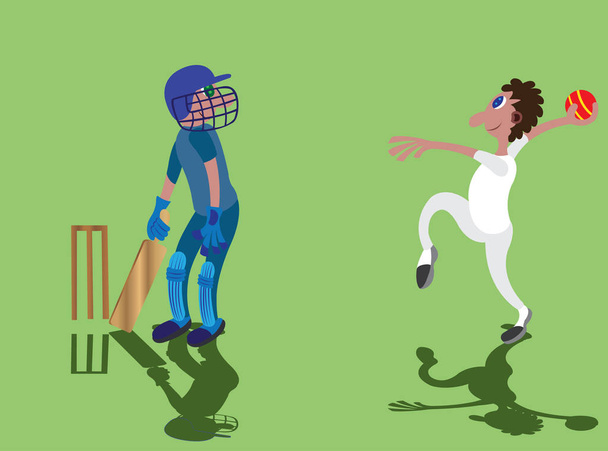 Kriket hry v relaci - Vektor, obrázek
